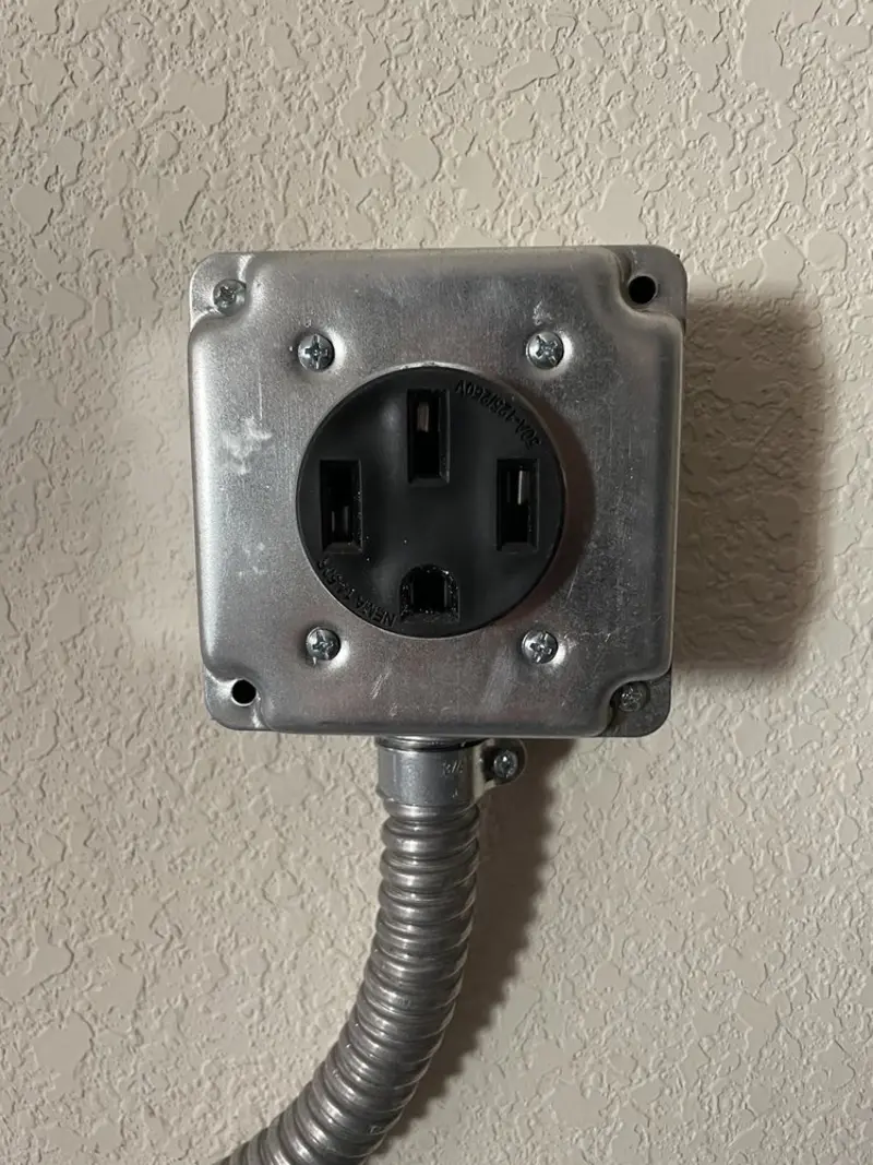 NEMA 14-50 outlet installed for Electrical Panel Upgrade in Natchitoches